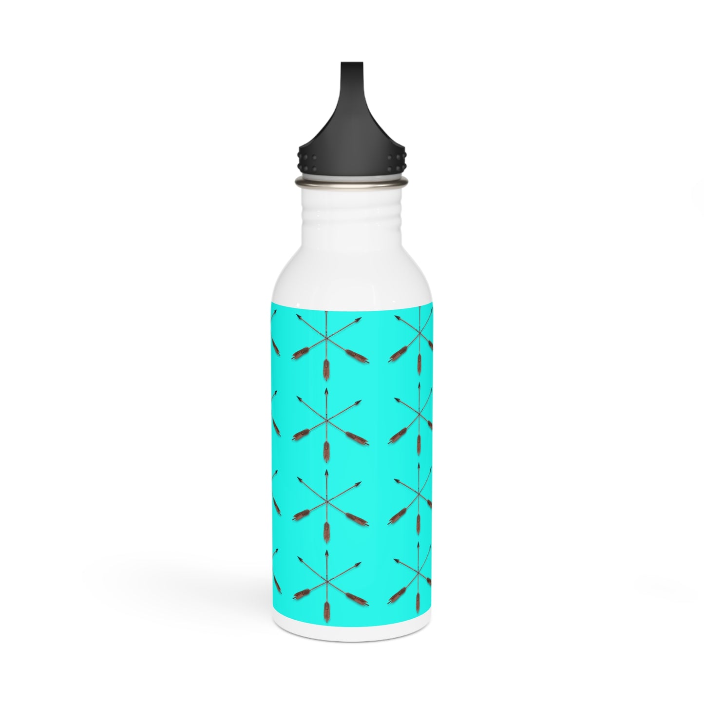 Three Arrows Stainless Steel Water Bottle — Lightweight Patterned Hydration Bottle