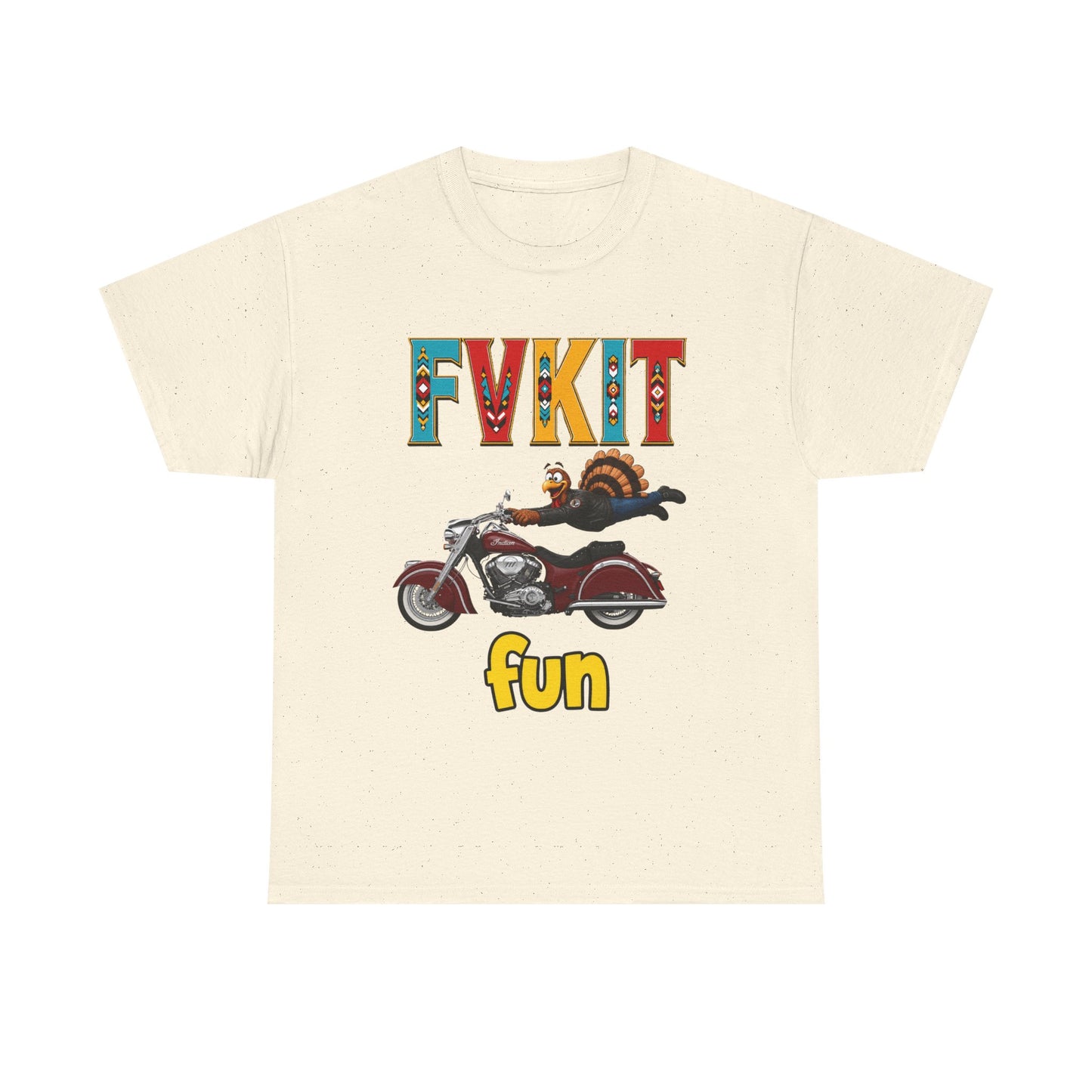 Turkey Motorcycle Graphic Tee — Retro Rider Humor T-Shirt
