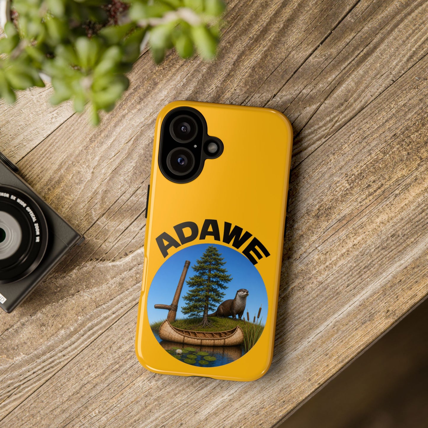 Ottawa Phone Case - ADAWE Canoe & Otter Design (Yellow)