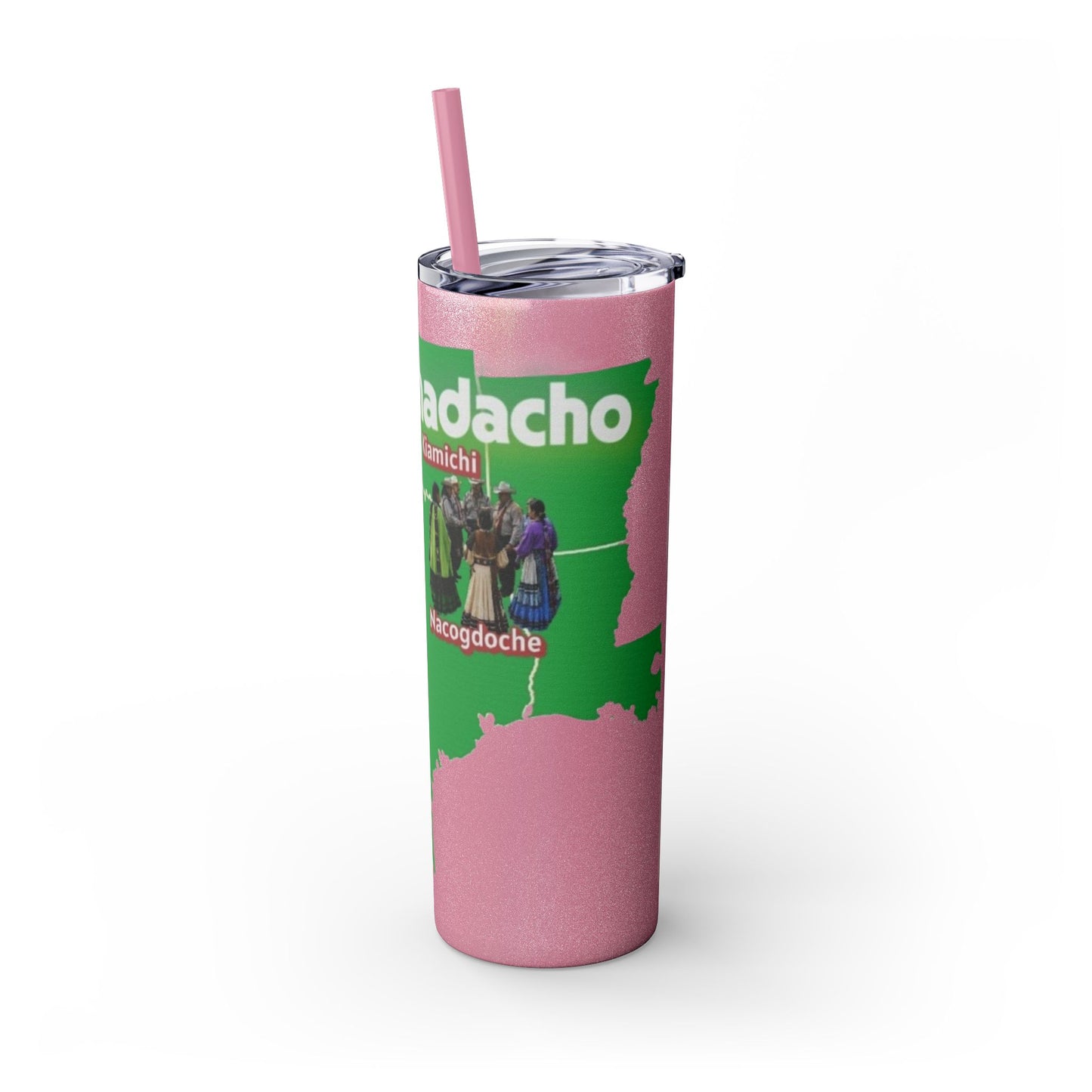 Caddo Kadohadoha Texas Map 20oz Skinny Tumbler with Straw