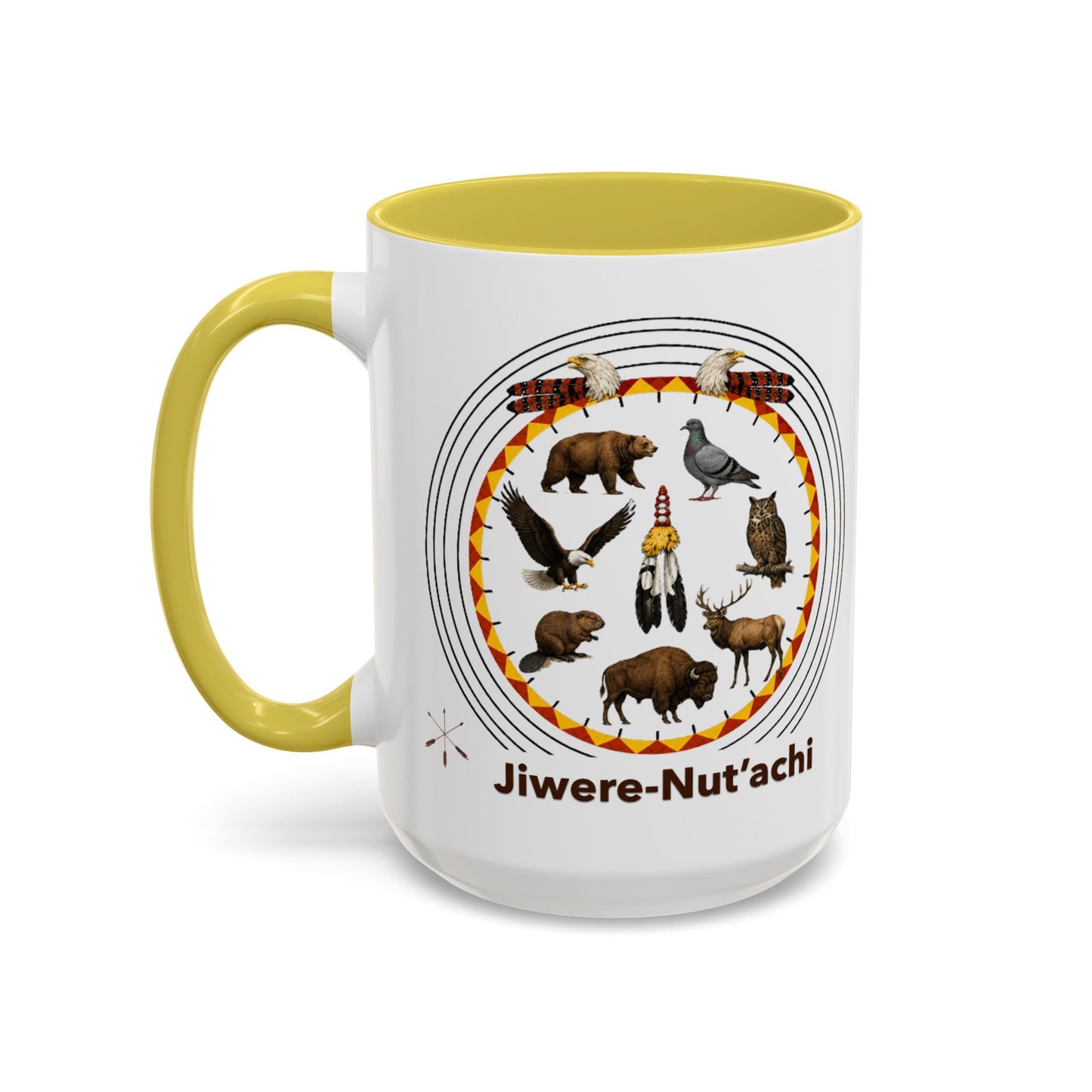 Otoe Missouria Native Animal Circle Mug – 'Jiwere-Nut'achi' Illustrated Coffee Cup (11oz/15oz)