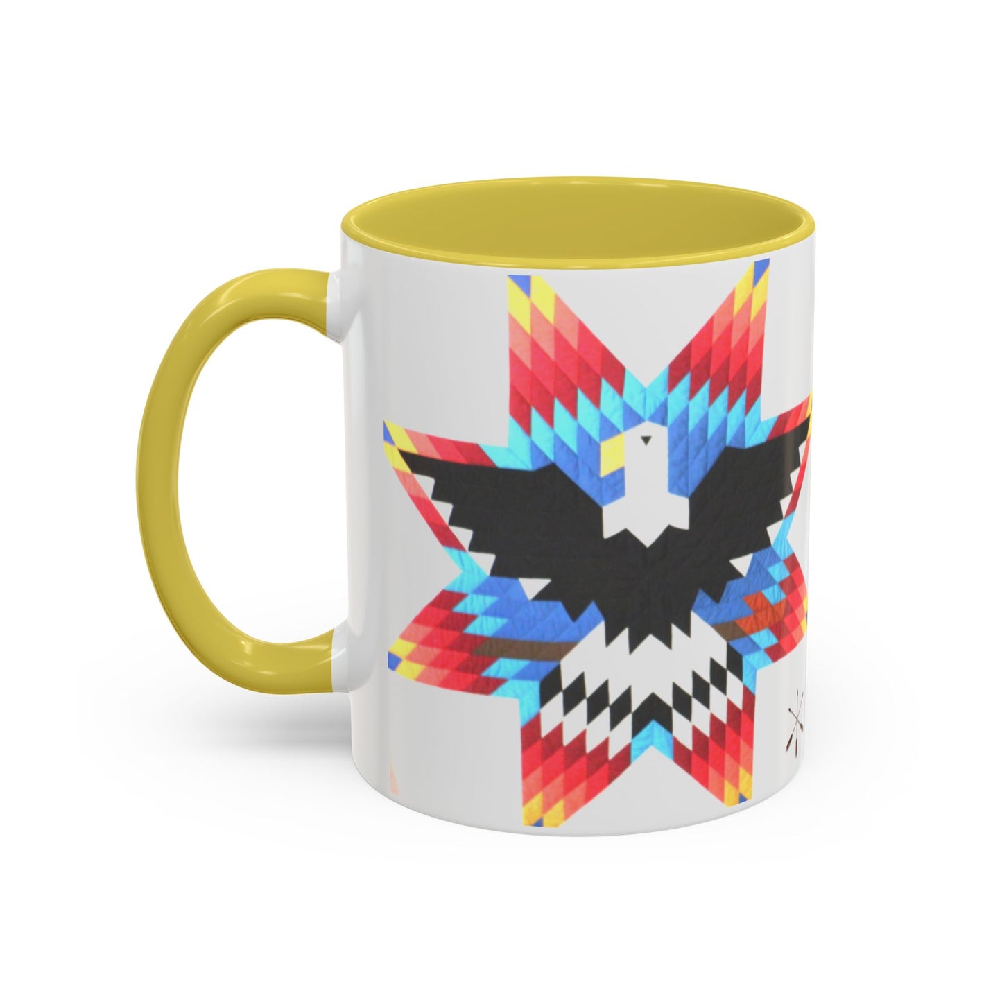 Onci Eagle Star Ceramic Mug — Colorful Geometric Native-Inspired Coffee Cup (11oz, 15oz)
