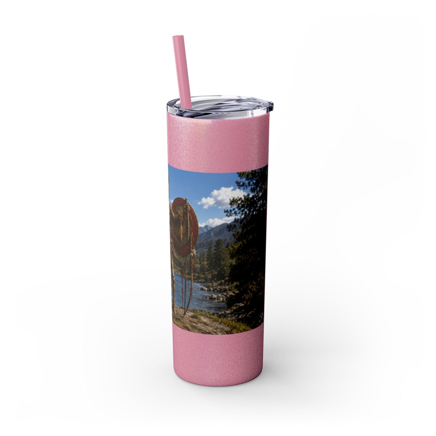 Chickasaw Skinny Tumbler with Straw, 20oz