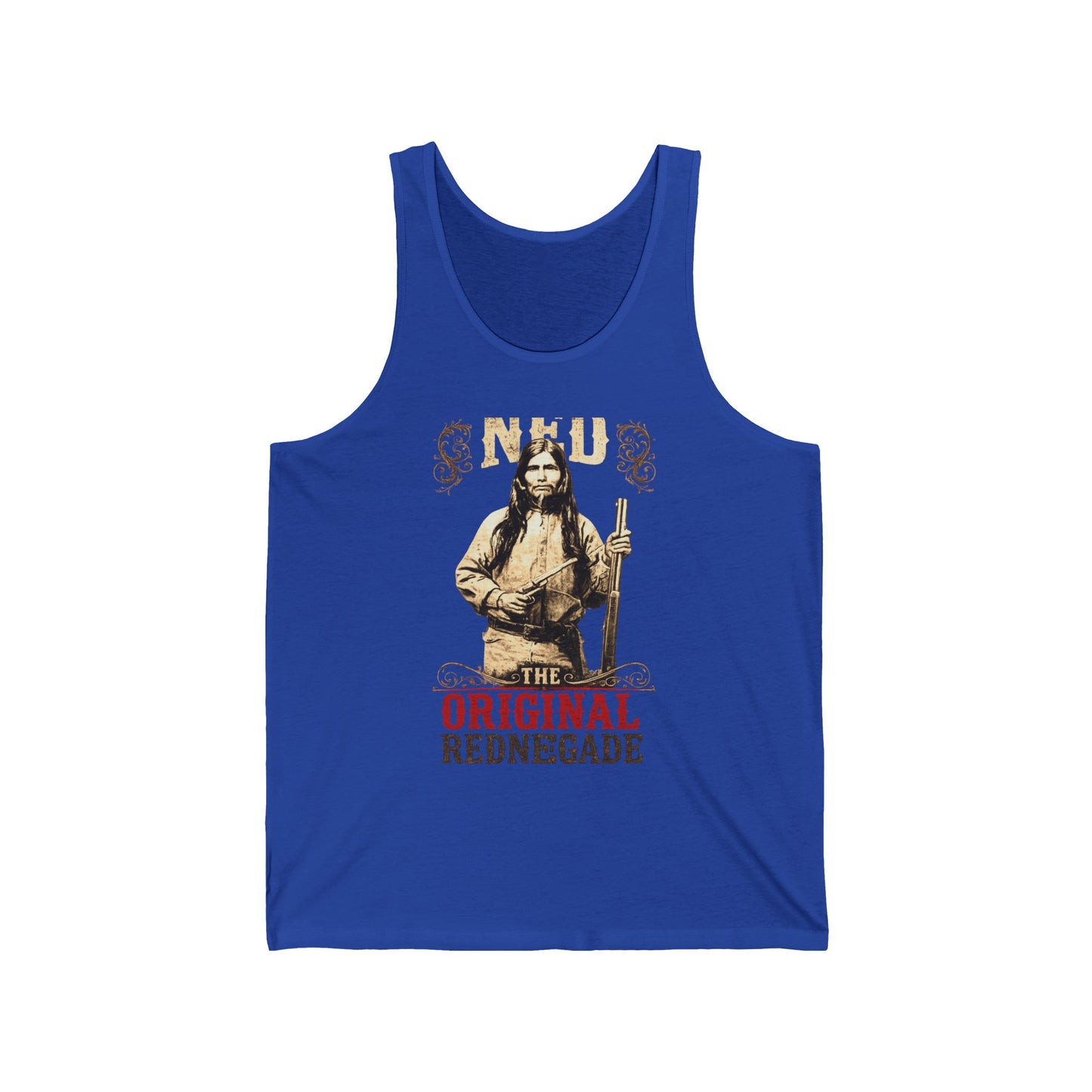 Original Rednegade Tank Top — Vintage Native American Warrior Graphic