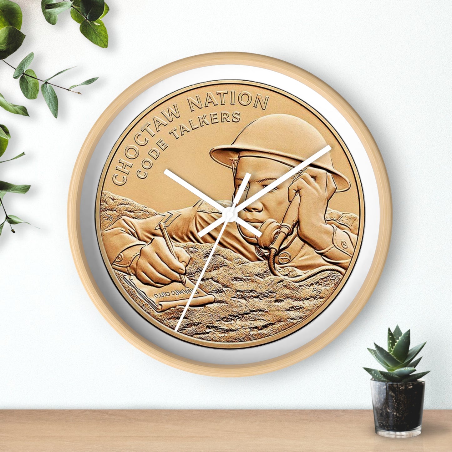 Wall Clock — Choctaw Nation 'Code Talkers' Commemorative Clock
