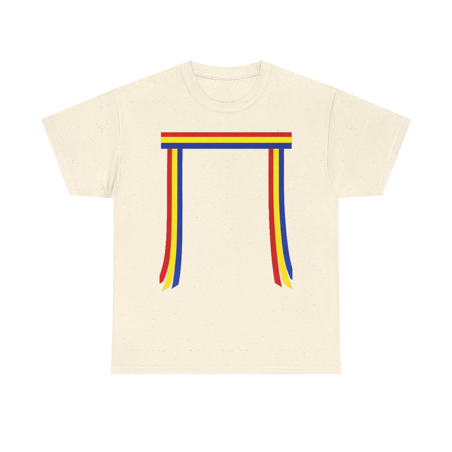 Ribbon & Arrows T‑Shirt — Minimal Tribal Ribbon Front with Crossed Arrows Back