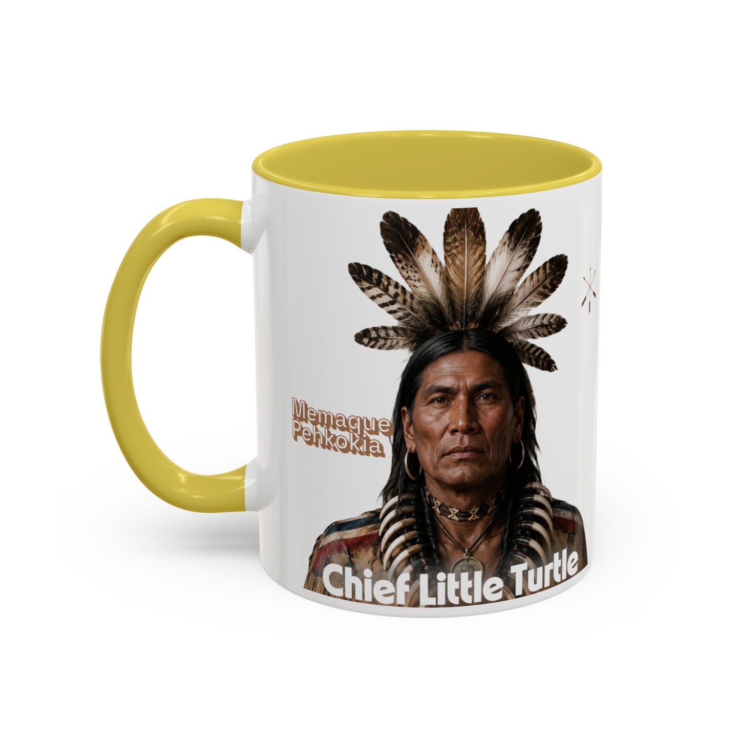 Miami Ceramic Mug — 'Chief Little Turtle' Native Warrior Portrait (11oz & 15oz)
