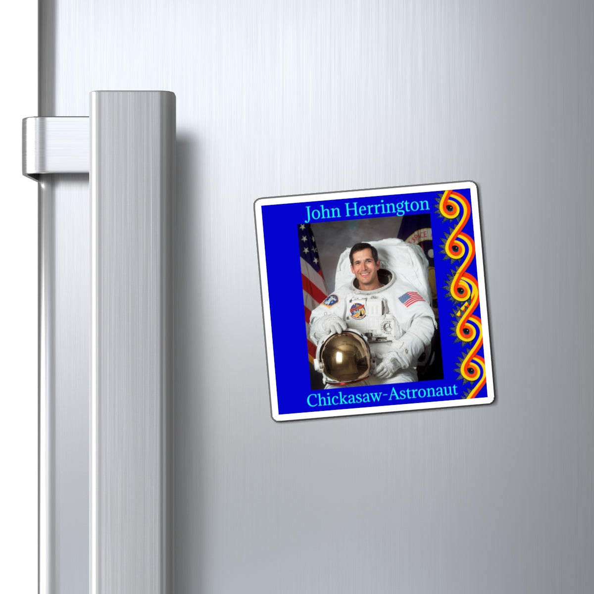 John Herrington Astronaut Photo Magnet — Custom Name & Tribe (Chickasaw-Astronaut)