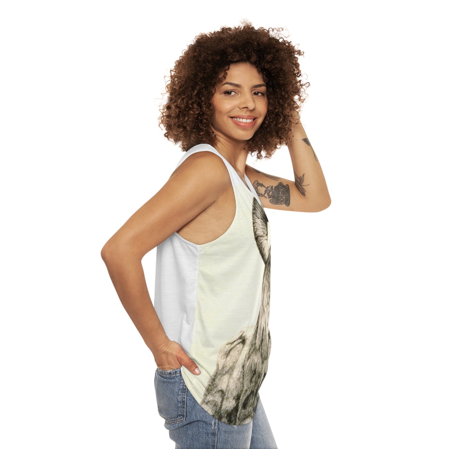 Bighorn Ram Illustration Tank Top — Vintage Mountain Ram Graphic Tank