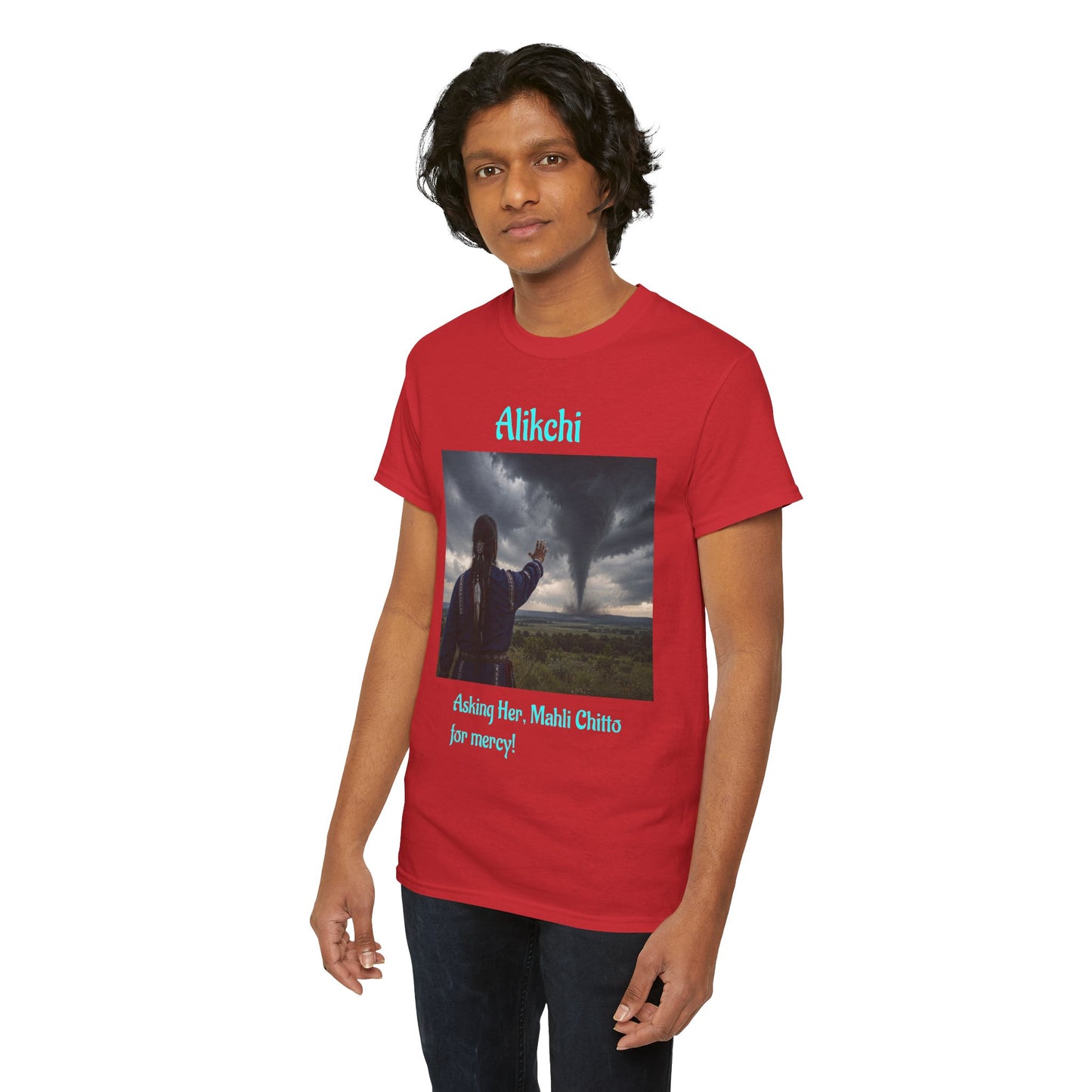 Alikchi Tornado Graphic Tee with "Asking Her: Mahli Chitto, for mercy!"