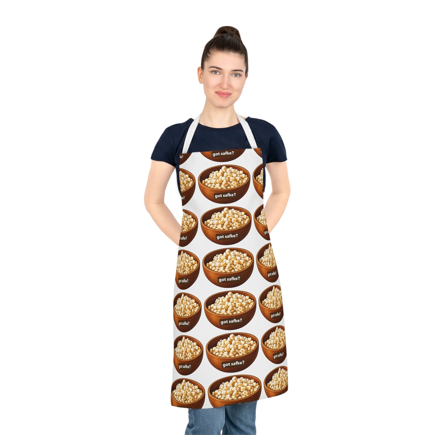 Safke Bowl Apron — 'got safke?' Funny Snack Lover Kitchen Apron