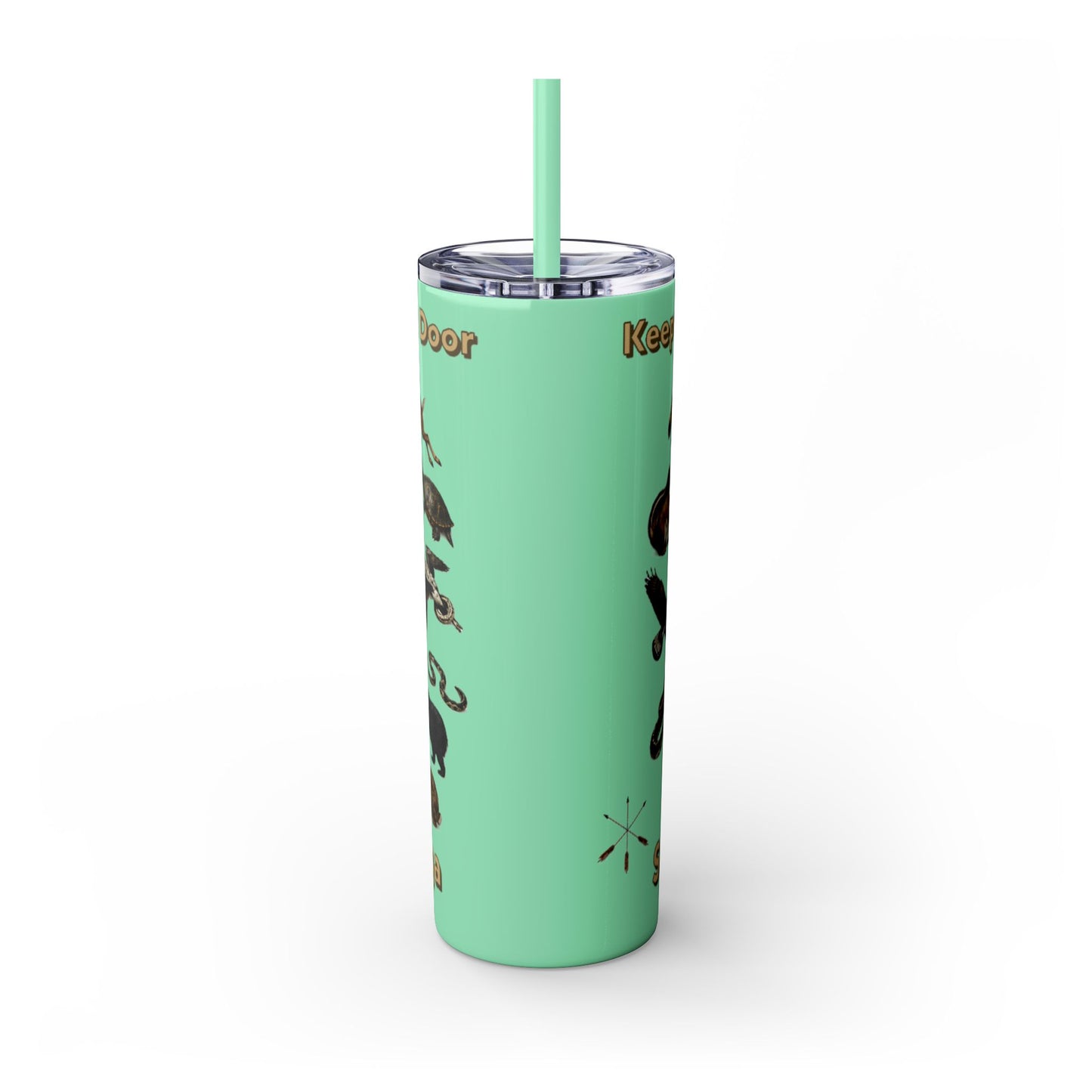 Seneca Cayuga Skinny Tumbler with Straw, 20oz