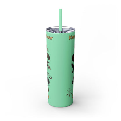 Seneca Cayuga Skinny Tumbler with Straw, 20oz