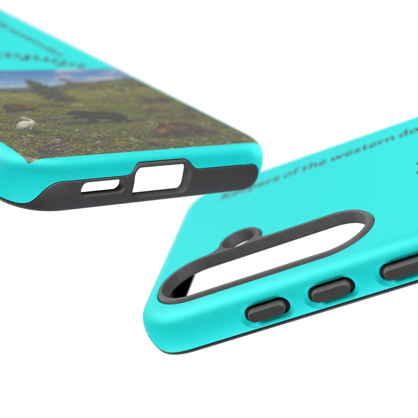 Seneca Cayuga Wildlife iPhone Case — "Keepers of the Western Door" Teal Protective Cover