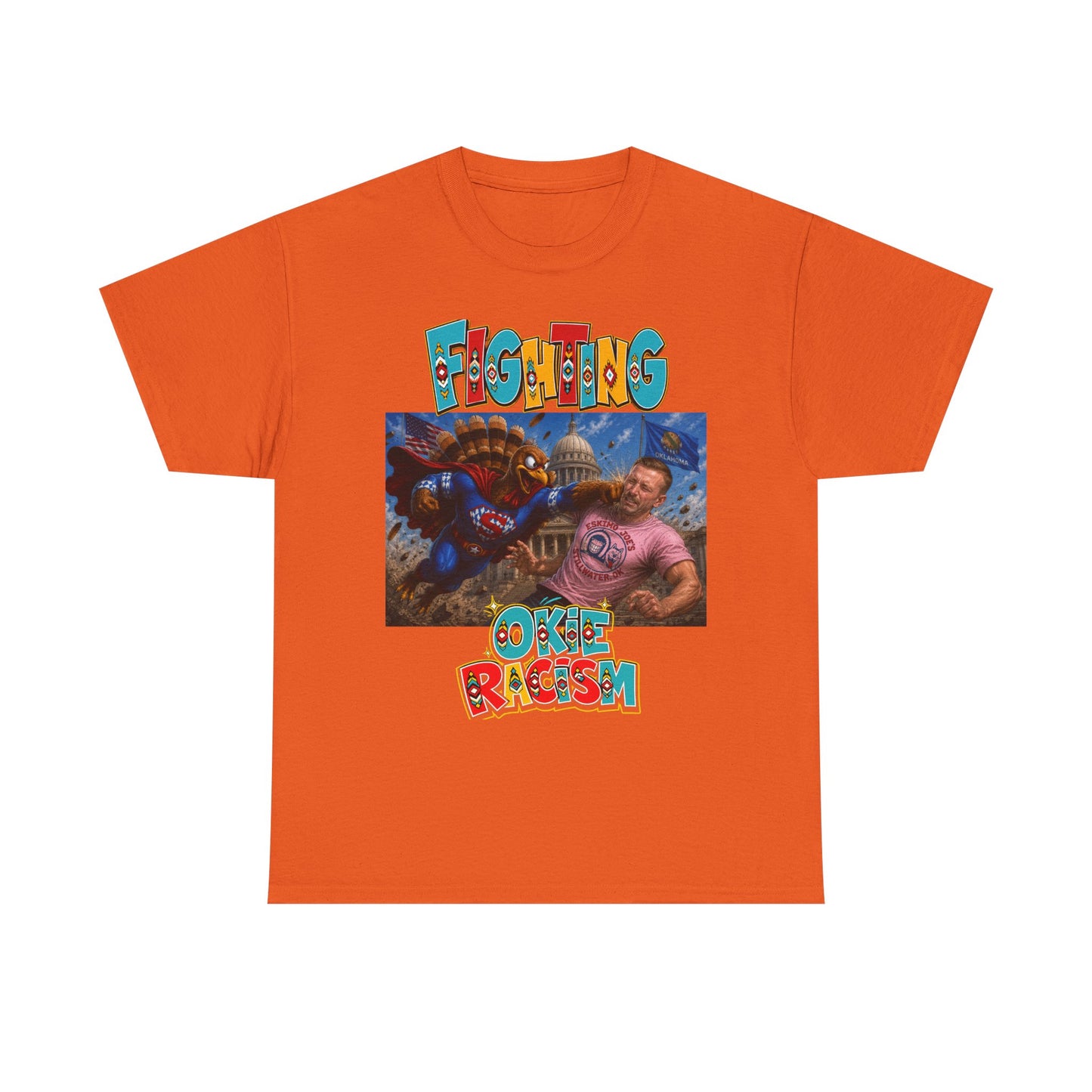 Turkey Fighting Racism Graphic Tee — Bold Retro Photo Design