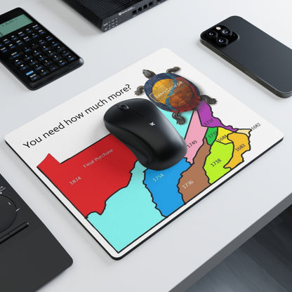 Lenni Lenape Rectangular Mouse Pad — 'You need how much more?' Pennsylvania/Leni-Lenape Map Design