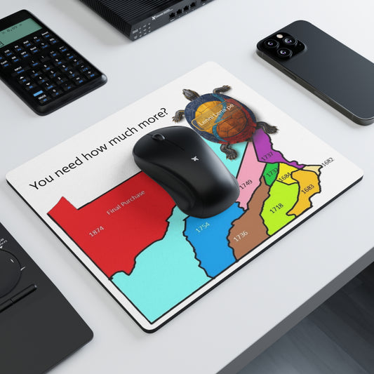 Lenni Lenape Rectangular Mouse Pad — 'You need how much more?' Pennsylvania/Leni-Lenape Map Design