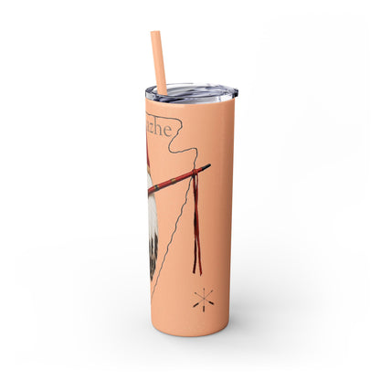 Osage Skinny Tumbler — Native Feather & Pipe Design 20oz Straw Cup