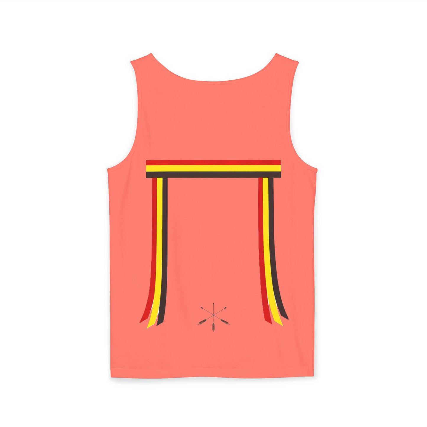 Ribbon shirt inspired Tank Top — Red Black Gold Striped Graphic Tank