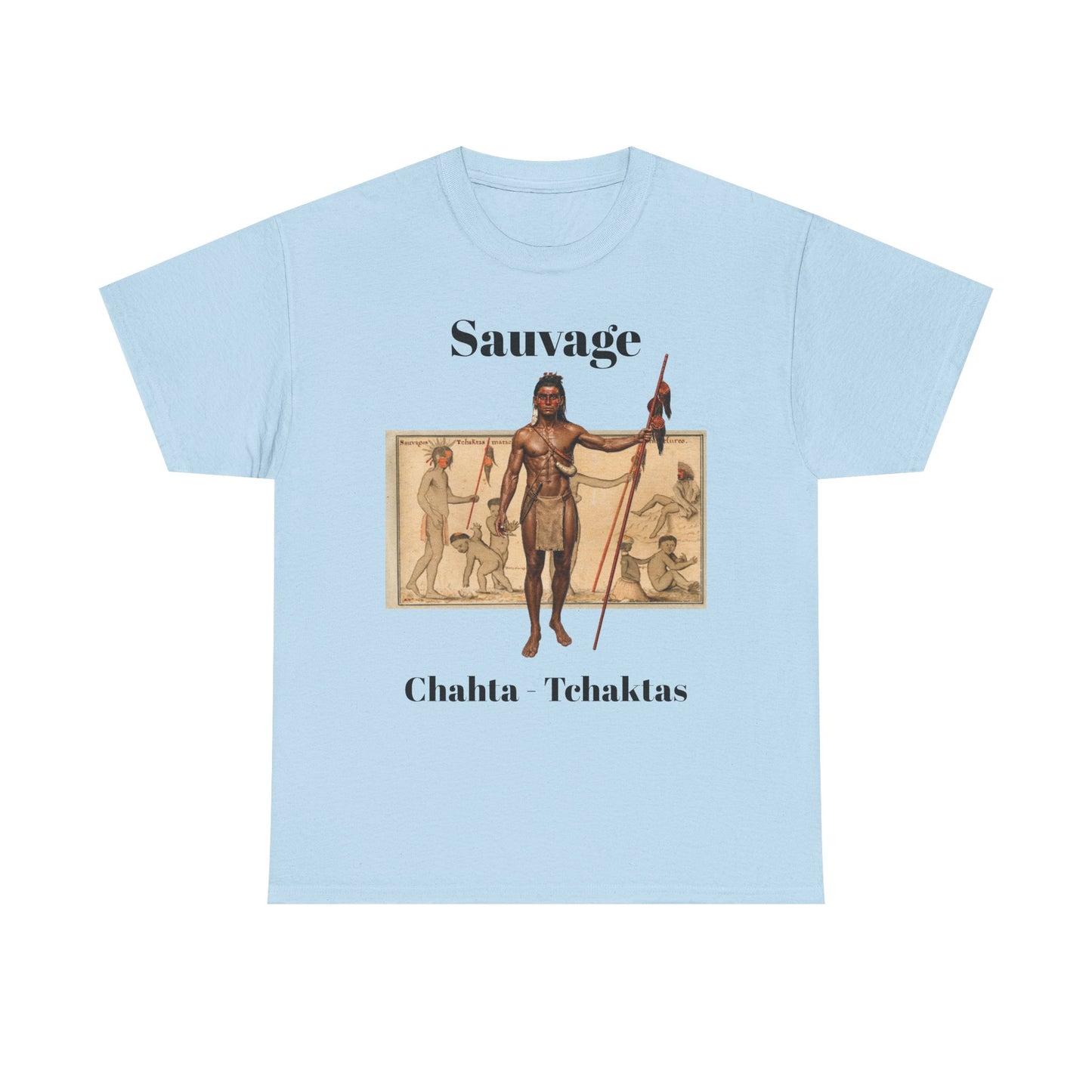 Savage Chahta Tchaklas Graphic Tee – Native American Heritage Art T-Shirt
