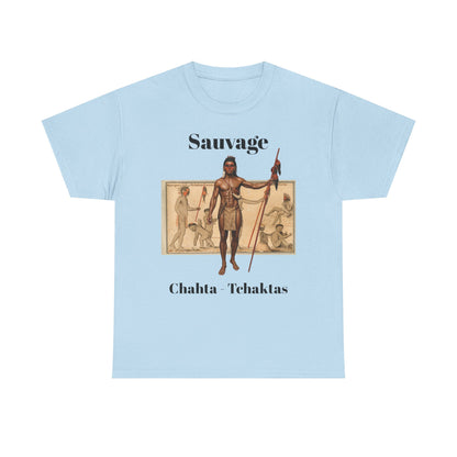 Savage Chahta Tchaklas Graphic Tee – Native American Heritage Art T-Shirt