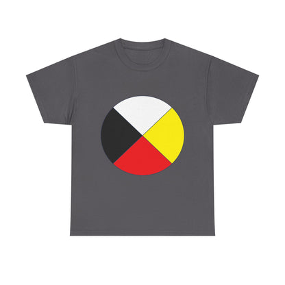 Native Medicine Wheel Tee — Four Directions Circle Design T-Shirt