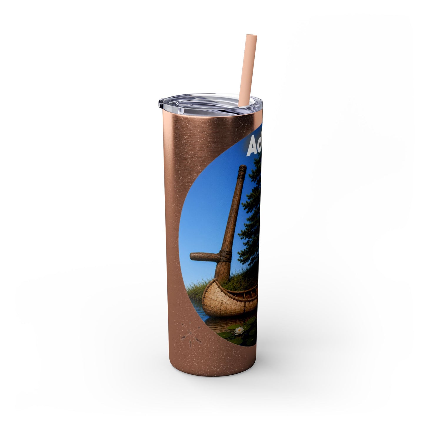 Ottawa Adawe Canoe Skinny Tumbler — 20oz Insulated Travel Cup with Straw