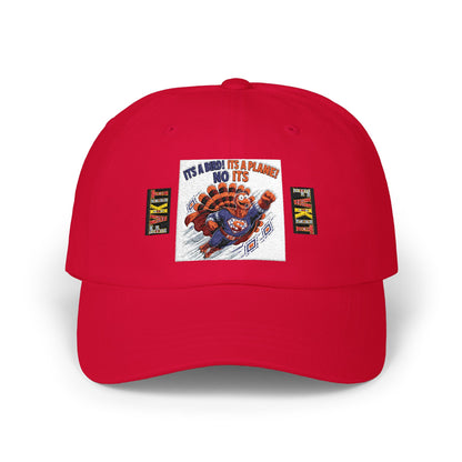 Turkey Dad Cap with Retro Turkey 'It’s A Murder, It’s A Massacre, No It’s' Graphic — Thanksgiving Hat