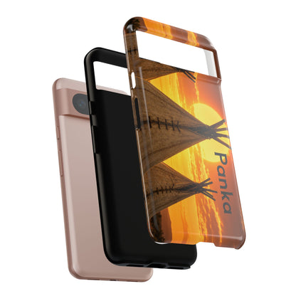 Ponca Sunset Tipi Phone Case — Personalized Native Teepee Landscape