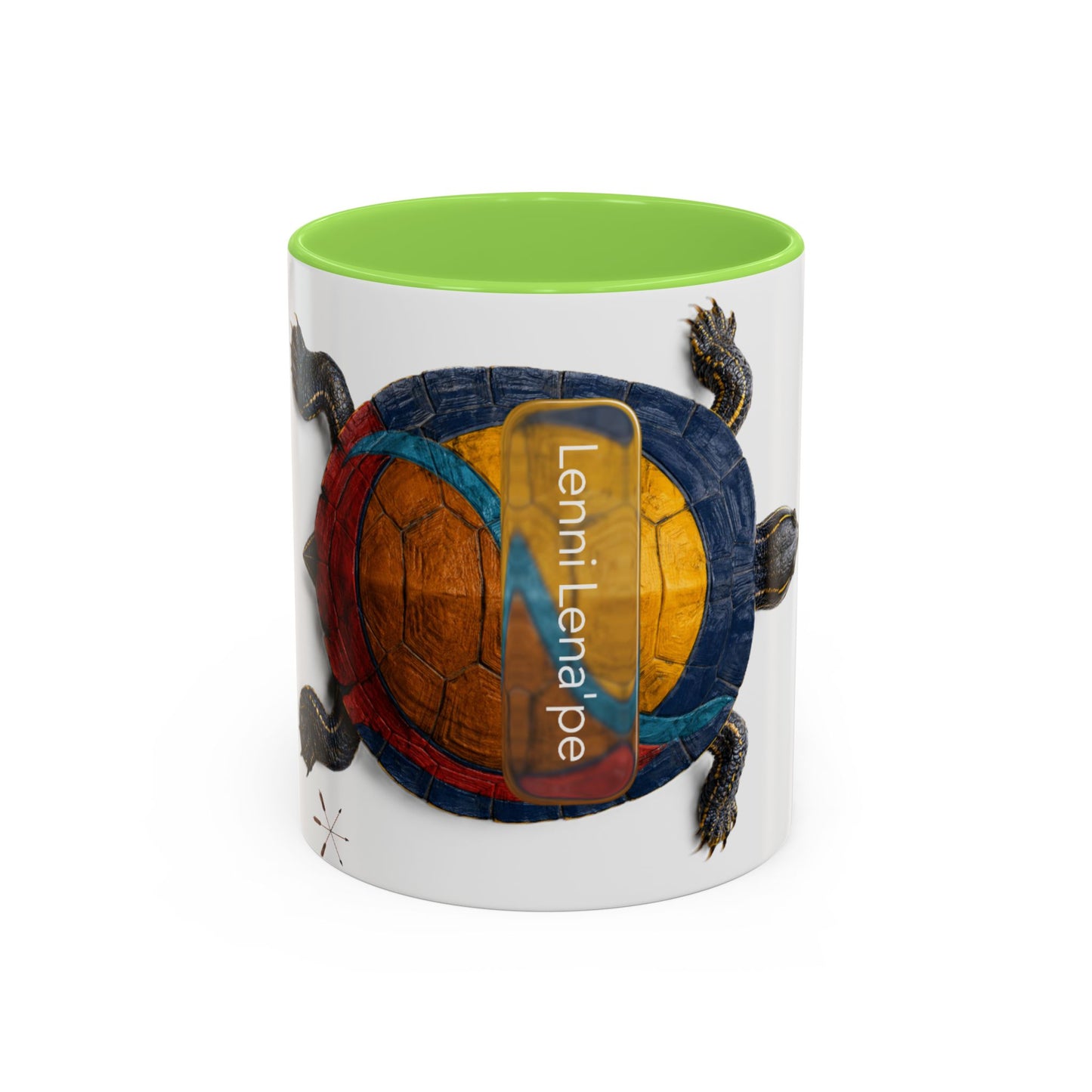Delaware West Colorful Turtle Coffee Mug — Vibrant Hand-Painted Shell Design (11oz/15oz)