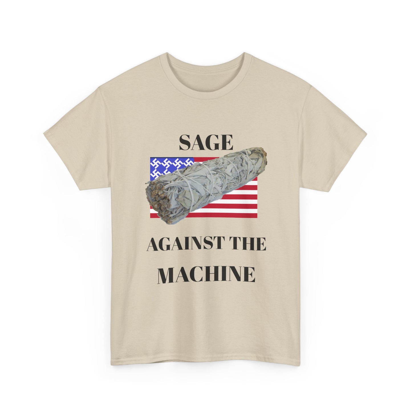 Sage Against the Machine T-Shirt — American Flag Smudge Stick Tee