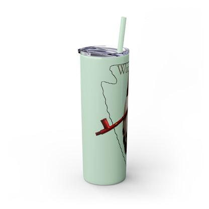 Osage Skinny Tumbler — Native Feather & Pipe Design 20oz Straw Cup