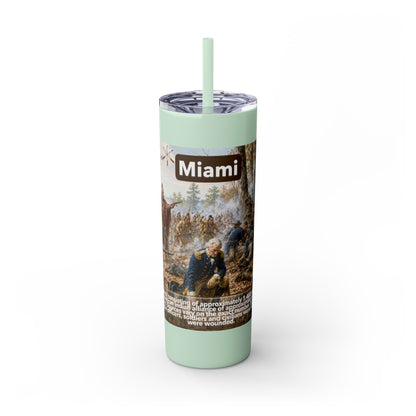 Miami Tribe Historical Skinny Tumbler 20oz — Native American Heritage Travel Cup