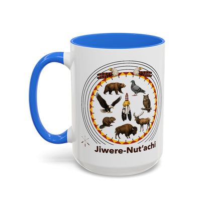 Otoe Missouria Native Animal Circle Mug – 'Jiwere-Nut'achi' Illustrated Coffee Cup (11oz/15oz)