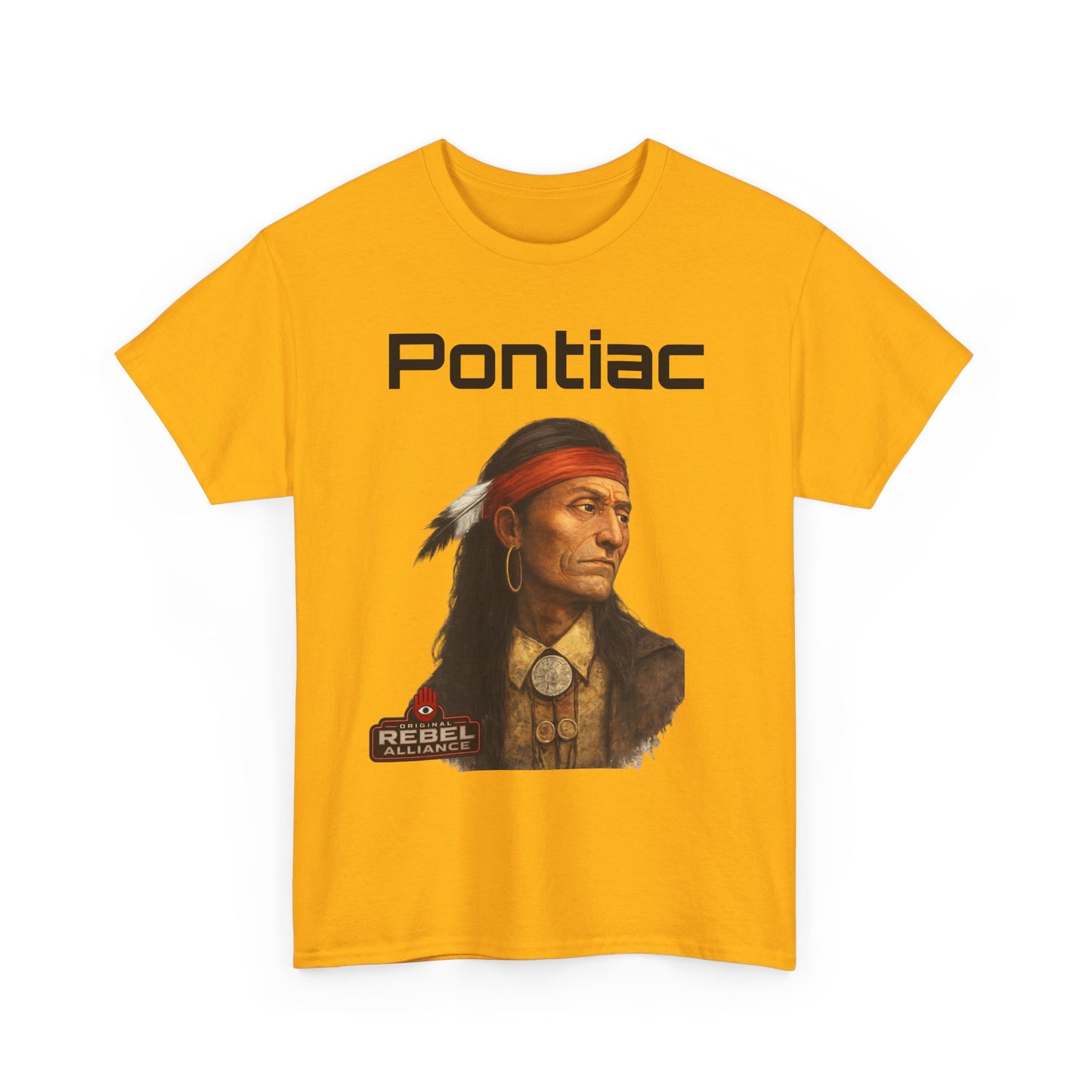 Pontiac Portrait T‑Shirt — Native Chief Graphic Tee
