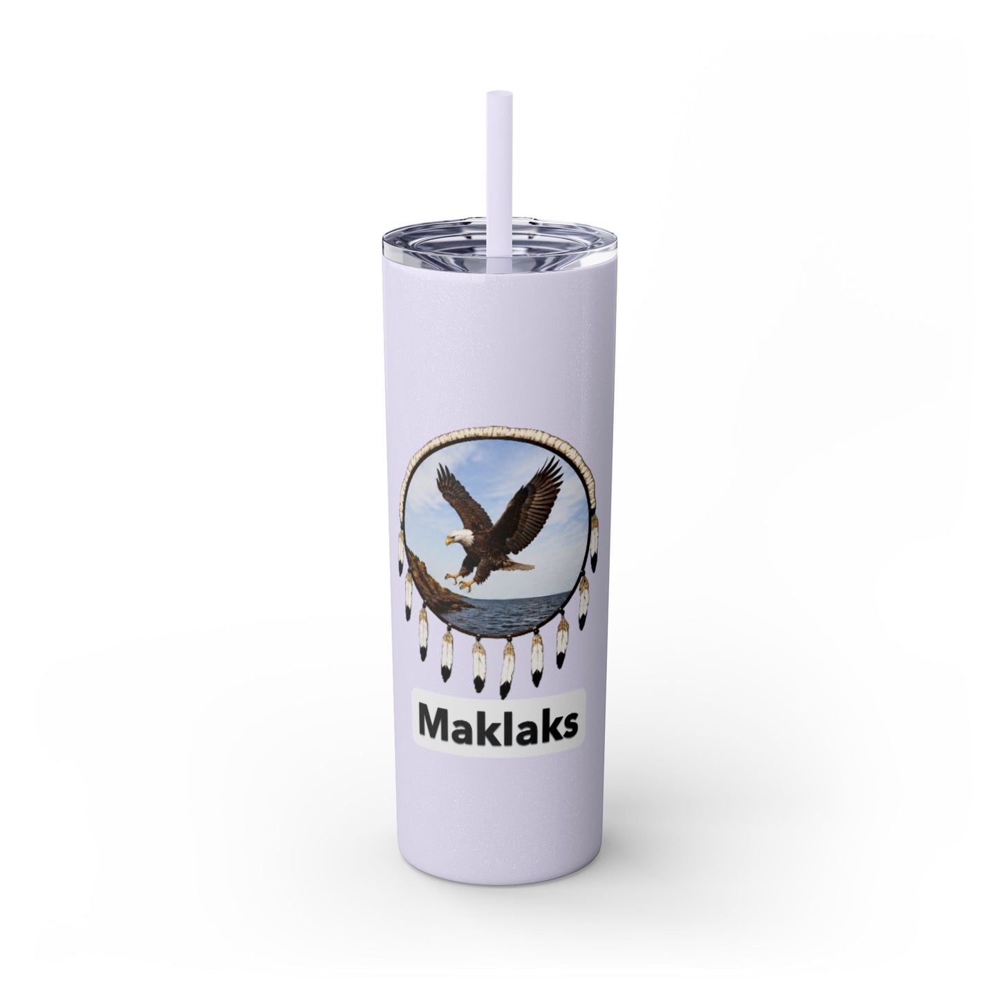 Modoc Eagle Skinny Tumbler – 20oz Straw Travel Cup (Maklaks)
