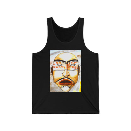 Tribal Mask & Crossed Arrows Graphic Tank Top