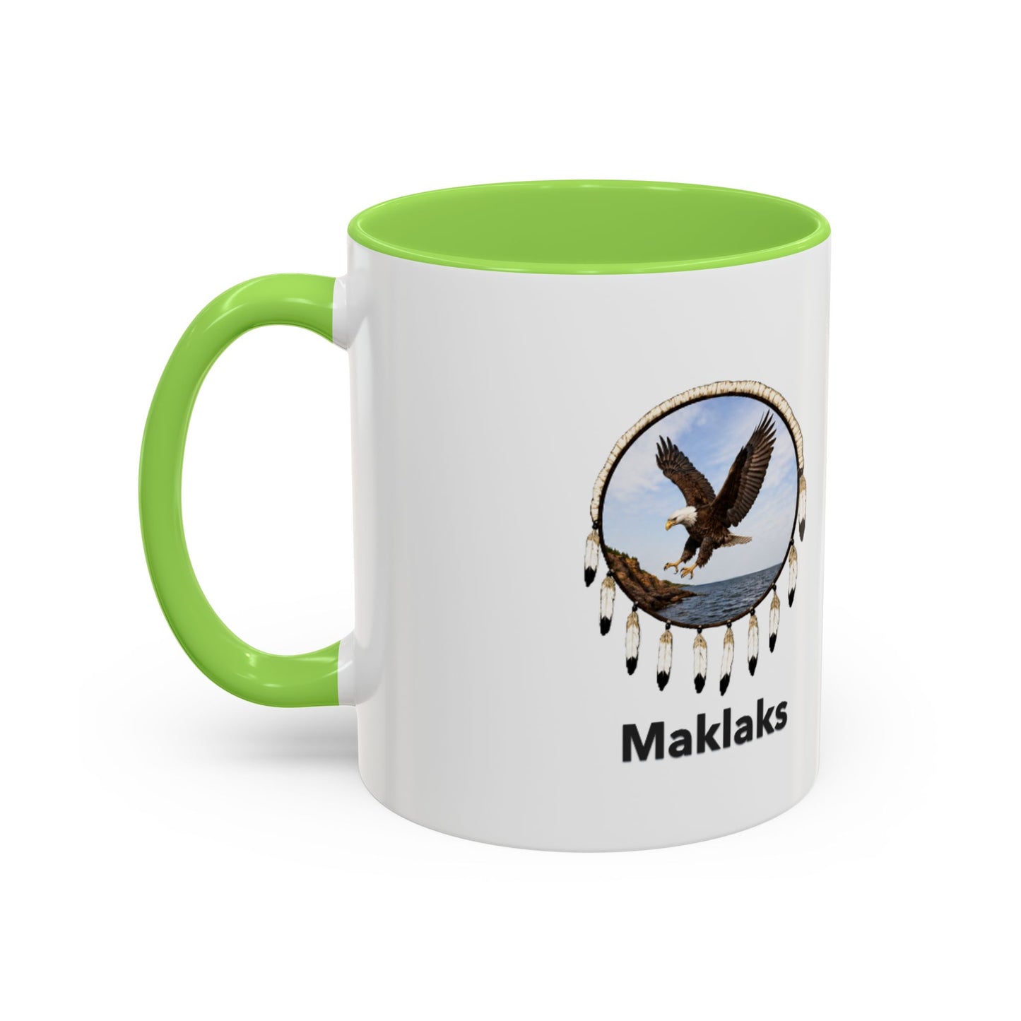 Modoc Eagle Ceramic Mug (11oz/15oz) – 'Maklaks' Native-Inspired Coffee Cup