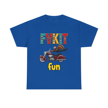 Turkey Motorcycle  Graphic Tee — Retro Rider Humor T-Shirt