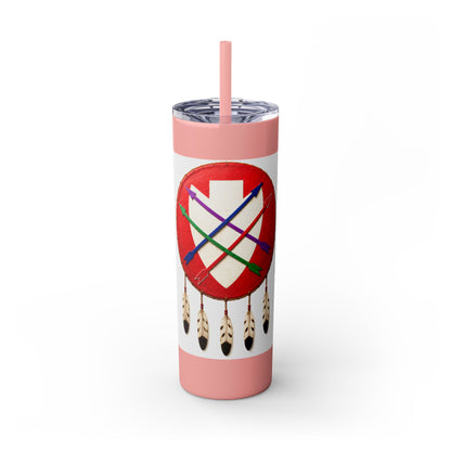 Peoria 20oz Skinny Tumbler with Dreamcatcher Shield Design