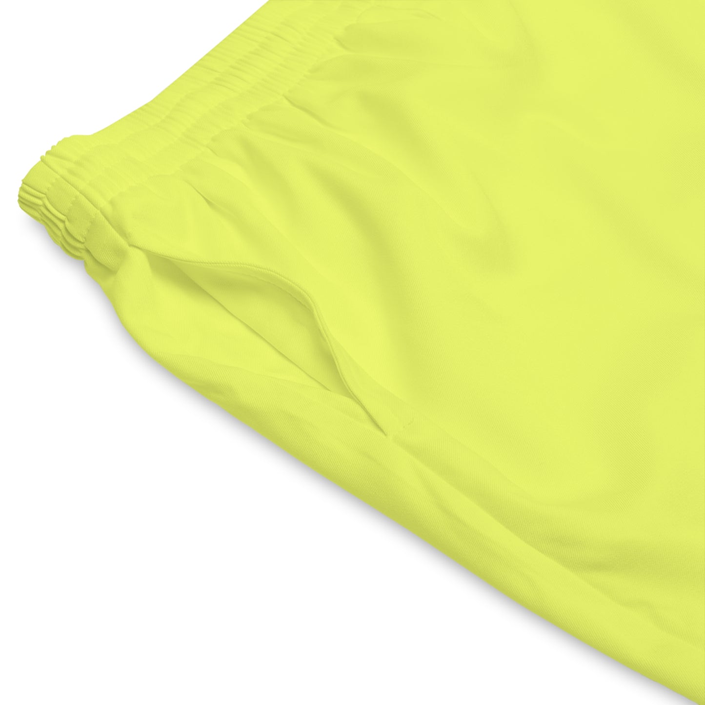 Mvskoke Alligator Beach Shorts — Neon Yellow Men’s Swim Trunks