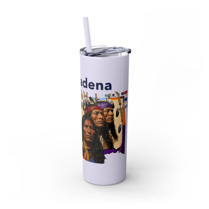 Apache 20oz Skinny Tumbler with Straw — Colorful Retro Design "Naishade"