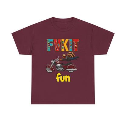 Turkey Motorcycle  Graphic Tee — Retro Rider Humor T-Shirt