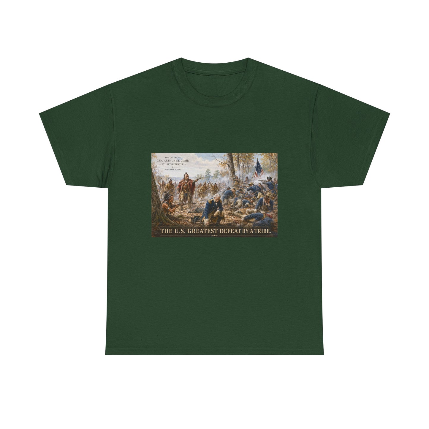 Chief Little Turtle Historical Battle Tee — "The U.S. Greatest Defeat by a Tribe" Cotton T-Shirt