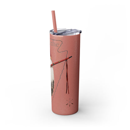 Osage Skinny Tumbler — Native Feather & Pipe Design 20oz Straw Cup