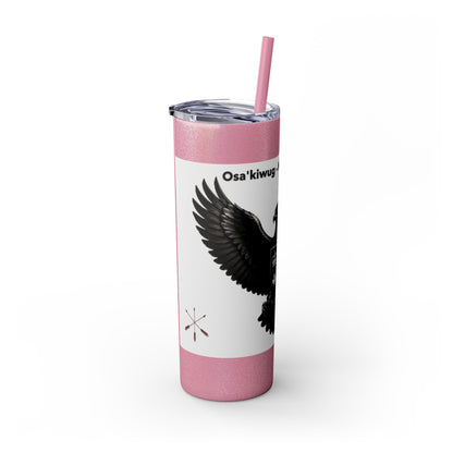 Sac Fox Skinny Tumbler with Straw, 20oz