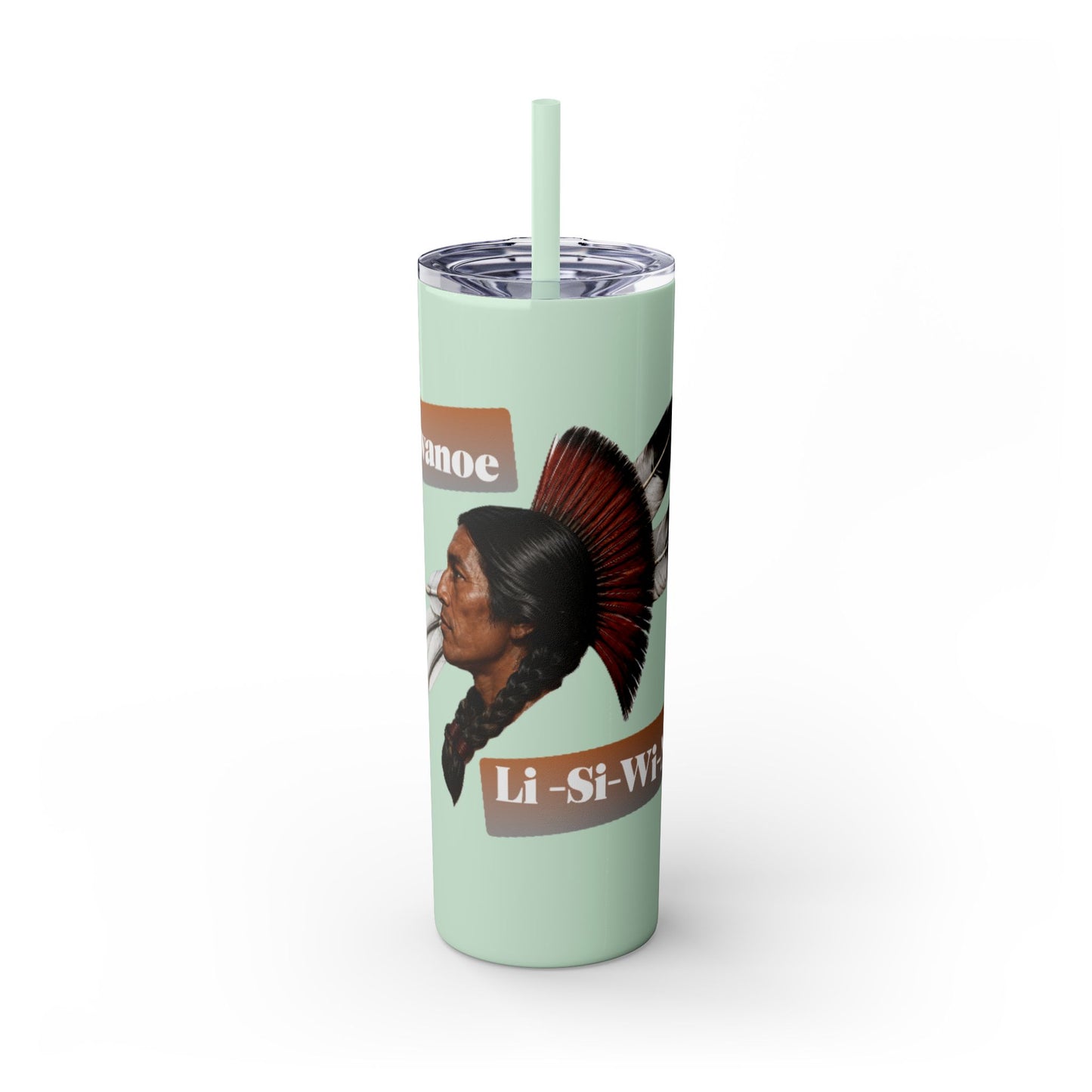 Shawnee Absentee Skinny Tumbler with Straw, 20oz