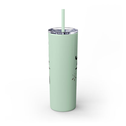 Shawnee East Skinny 20oz Tumbler with Straw — East Shawano River Swan & Otter Design