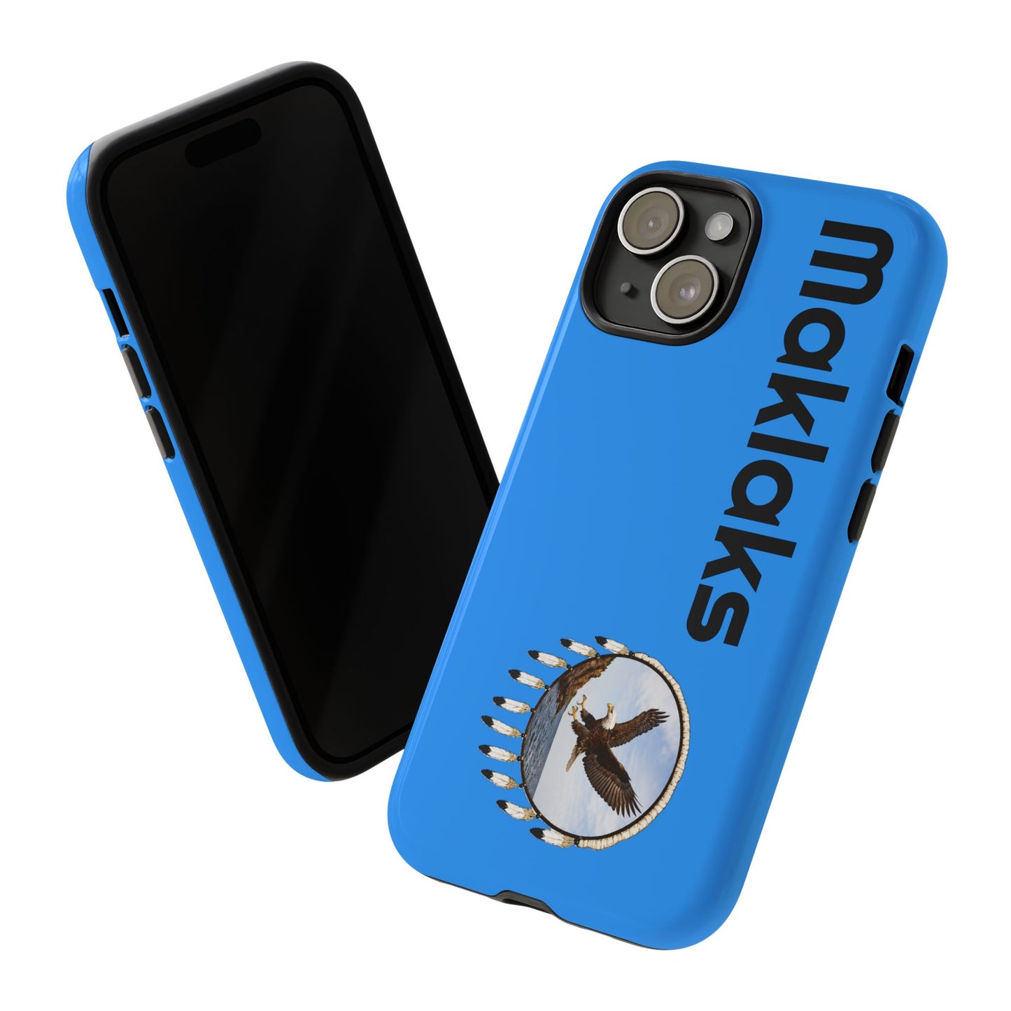 Modoc Blue 'Maklaks' Tough Phone Case with Eagle Drum Design