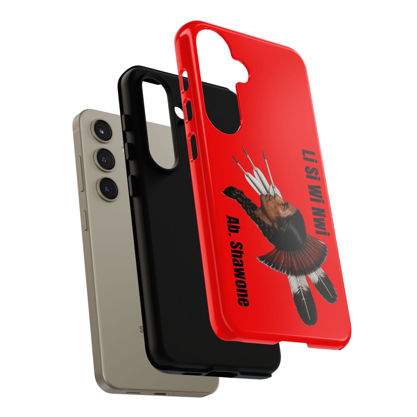 Absentee Shawnee Headdress Phone Case — 'Li Si Wi Ni' Design